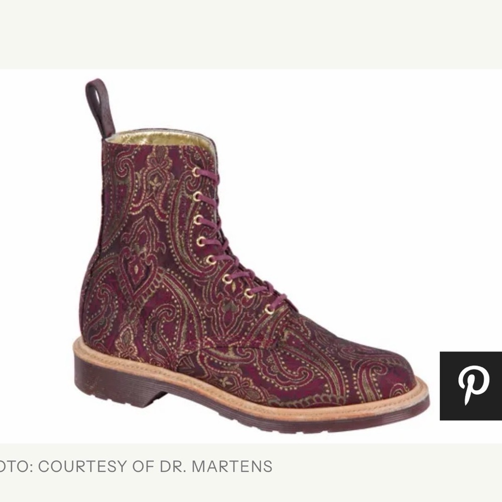 Dr. Martens 1460 Pascal Made in England — Paisley Brocade — UK 6 / US M 7